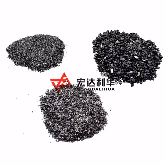 Venta al por mayor de arenas de carburo negro abrasivo para chorro de arena, granos Yg8, gránulos triturados de los fabricantes